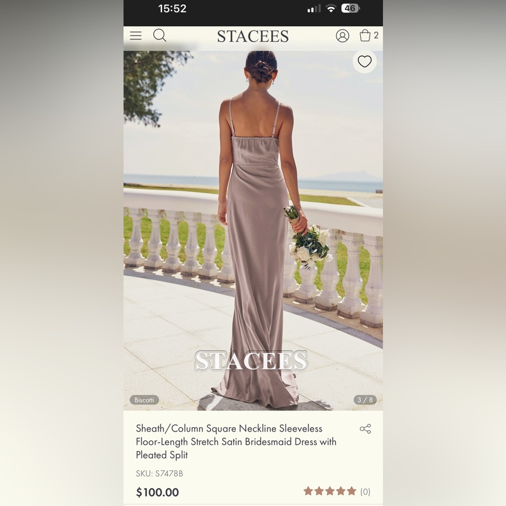 Satin Bridesmaid Maxi Dress in Taupe